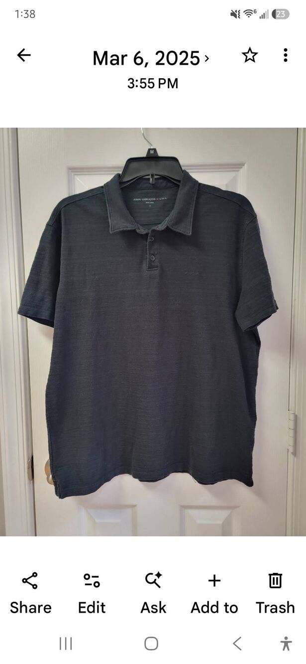 John Varvatos Polo Shirt L